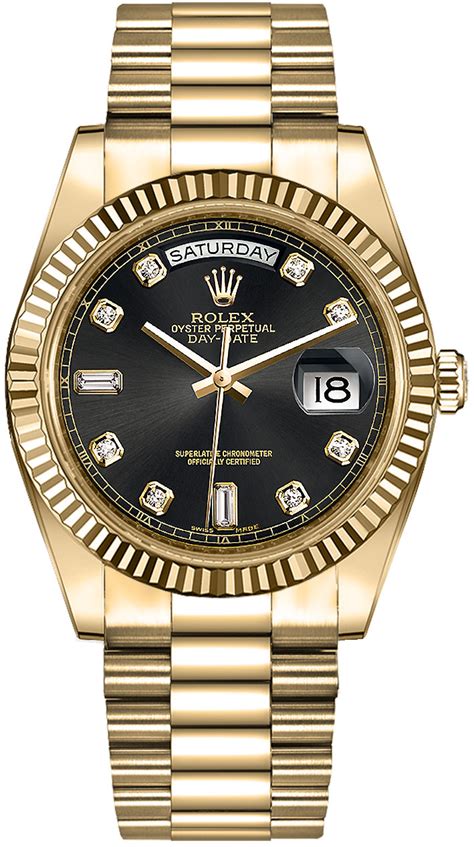 rolex day date gold schwarzes zifferblatt|rolex zifferblätter.